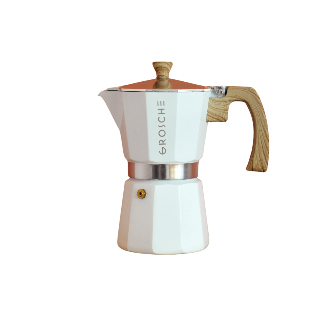 Cafetière italienne blanche - 6 tasses